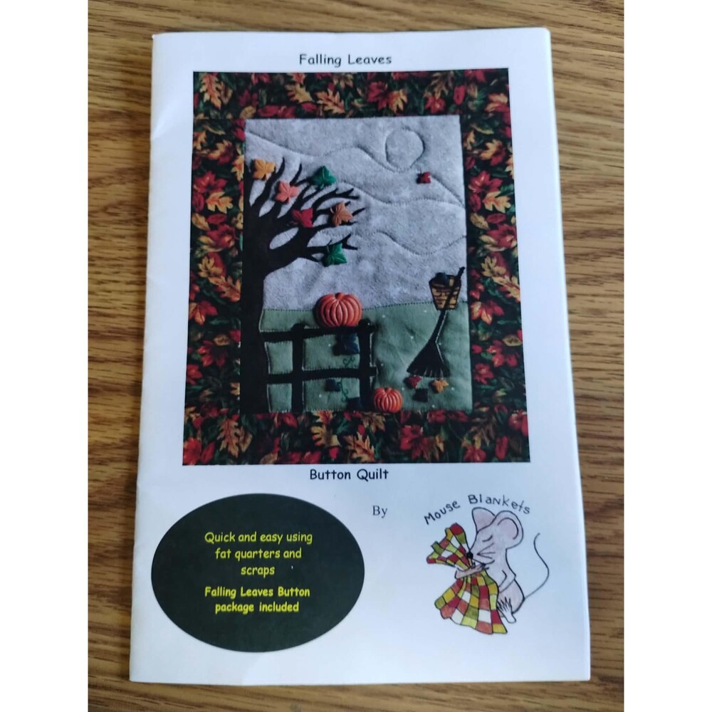 Falling Leaves 9 x 11/5 Inch Button Wool Quilt Kit by Mouse Blankets